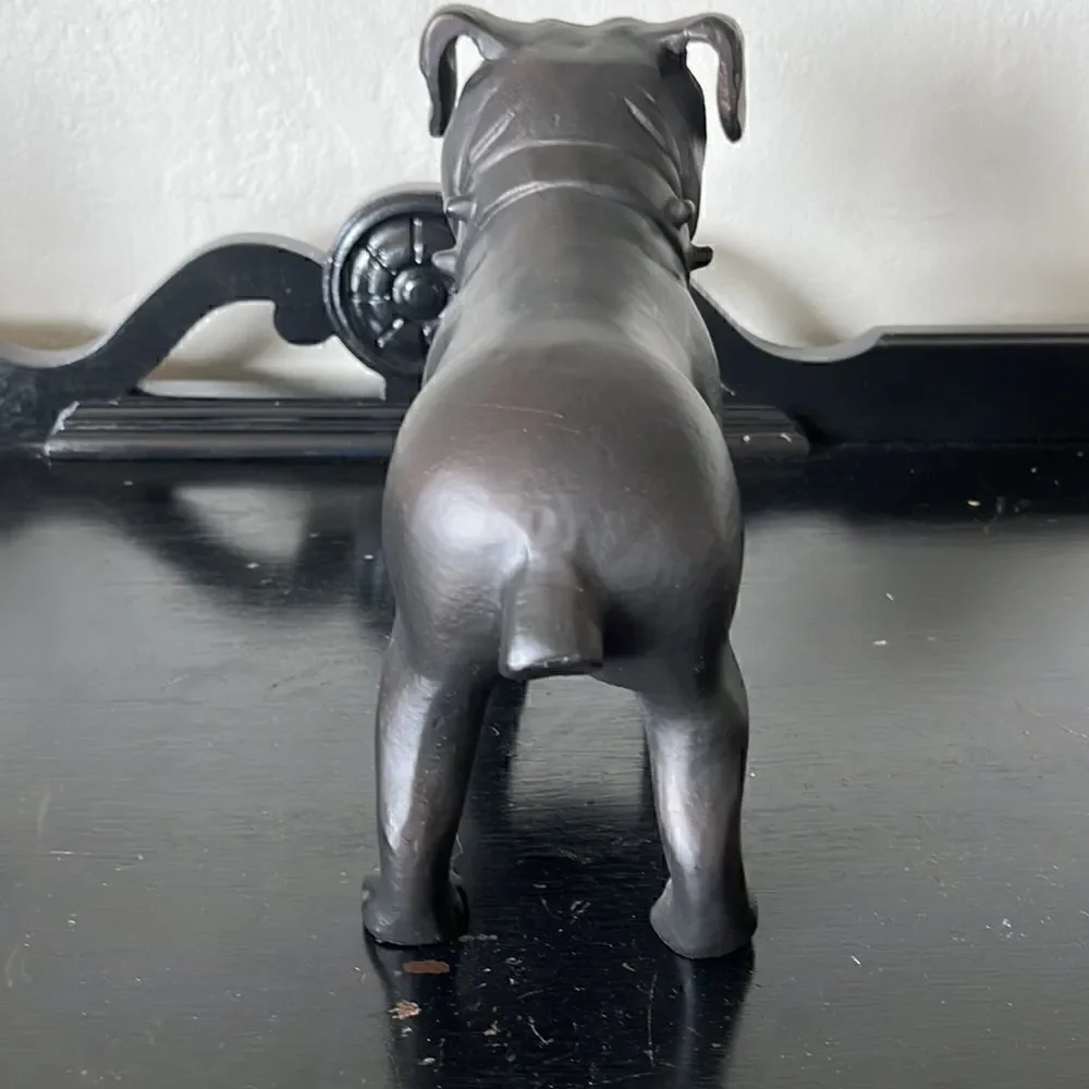 Pottery Barn Antique Bronze Metal bull/Pug Dog Statue